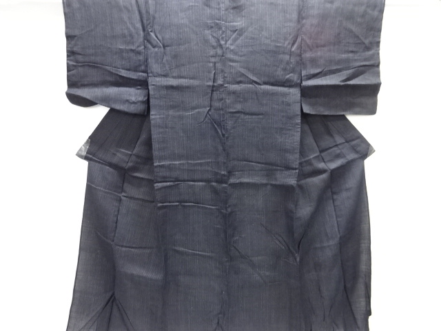 JAPANESE KIMONO / ANTIQUE KIMONO / MIYAKO JOFU / WOVEN STRIPE